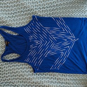 Blue racerback tanktop